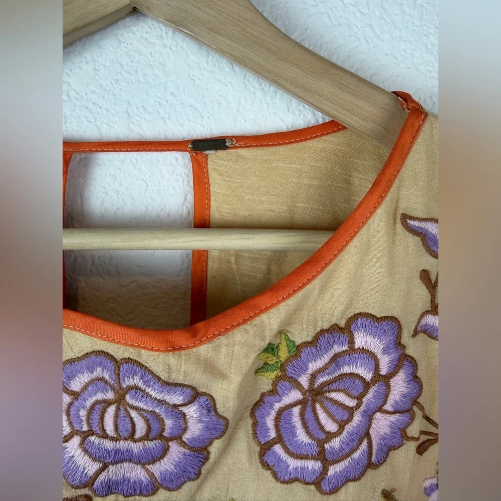 Free People Waiting On A Sunny Day Embroidered Bohemian Top - Picture 4 of 8